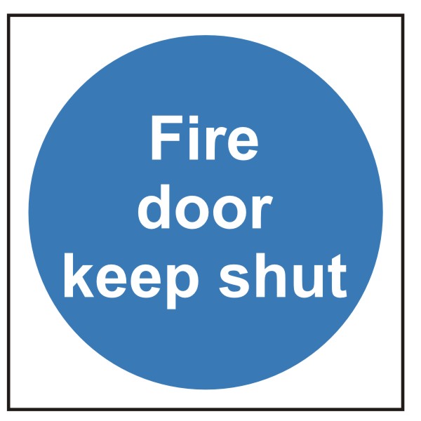 Fire Door Keep Shut Signs 100mm x 100mm
